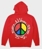 10 Deep No Violence Know Peace Pullover Hoodie – Red