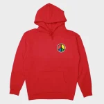 10 Deep No Violence Know Peace Pullover Hoodie – Red